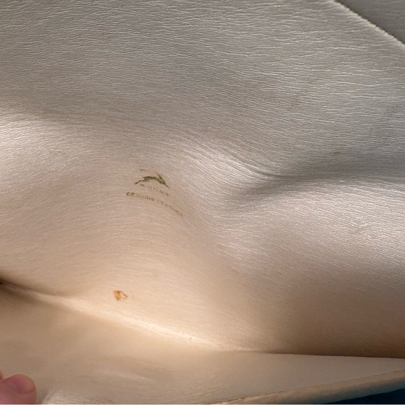 Clutch Koret Lizard Skin Cream & White Signature Handbag Metal Clasp Vintage - Picture 6 of 15